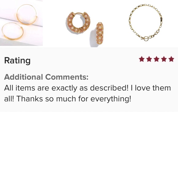 🍋2/$30 New Pink Crystal & Pearl Huggie Hoops - Picture 2 of 2